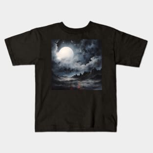 Cosmic Canvas: Whimsical Art Prints Featuring Abstract Landscapes, Galactic Wonders, and Nature-Inspired Delights for a Modern Space Adventure! Kids T-Shirt